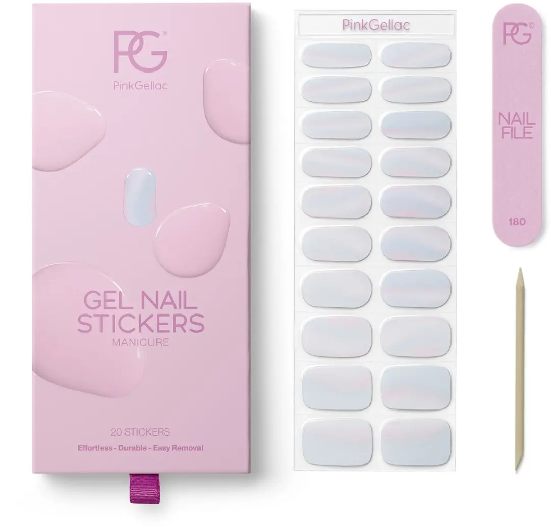Pink Gellac UV Nagelstickers Fairytale Chrome - 20 Stuks
