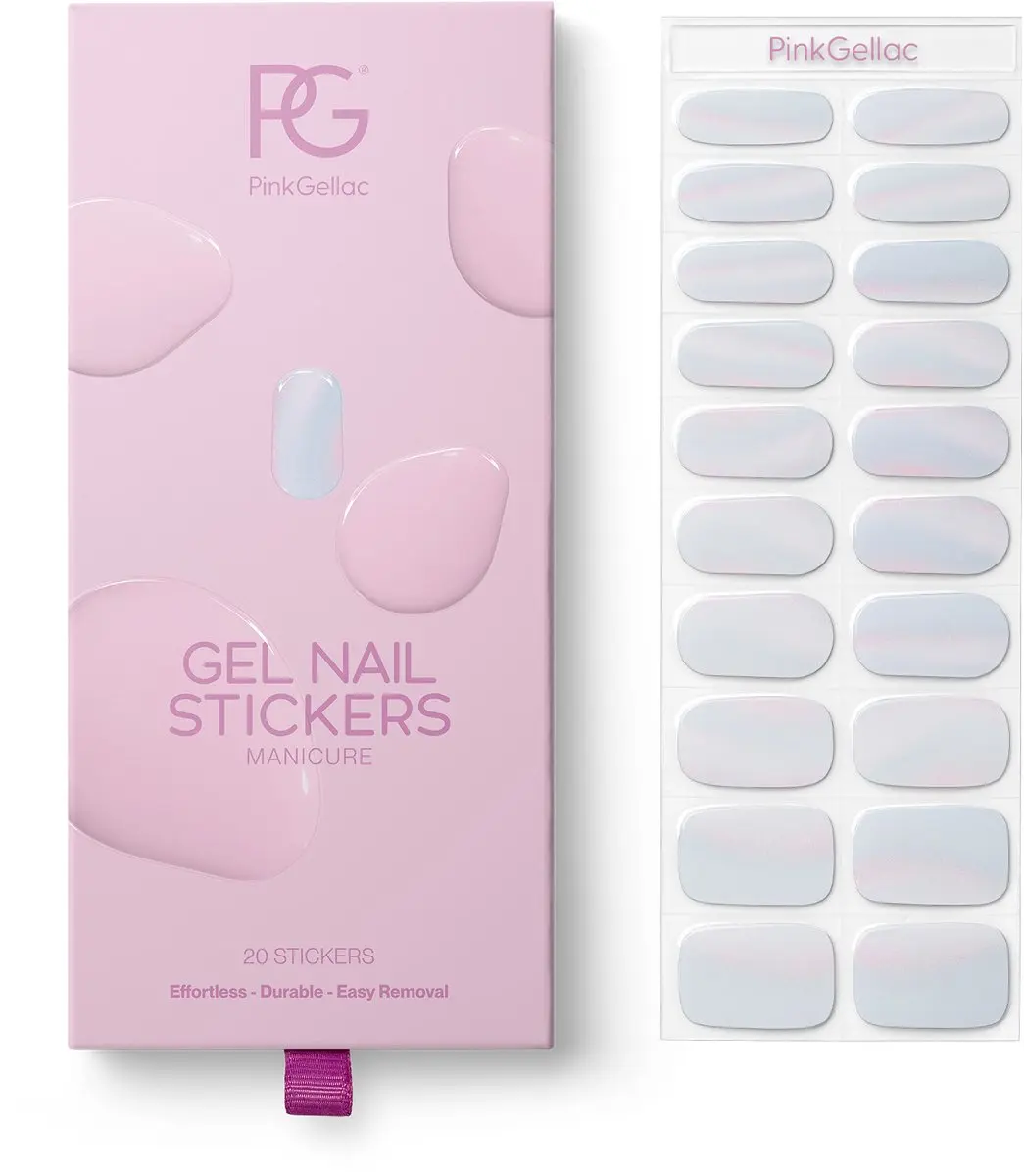 Pink Gellac UV Nagelstickers Fairytale Chrome - 20 Stuks