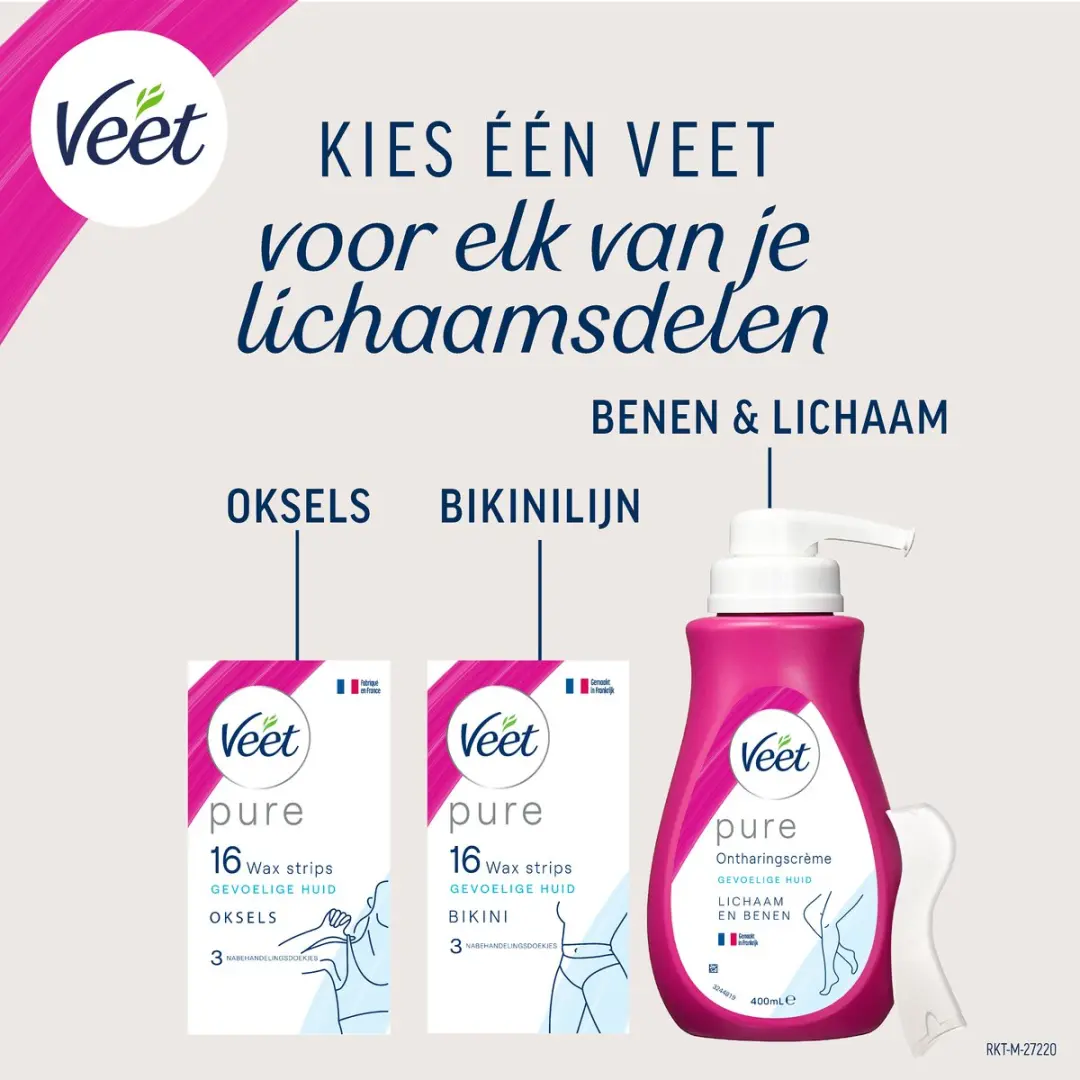 Veet Pure Ontharingsstrips Gezicht - 16 Stuks