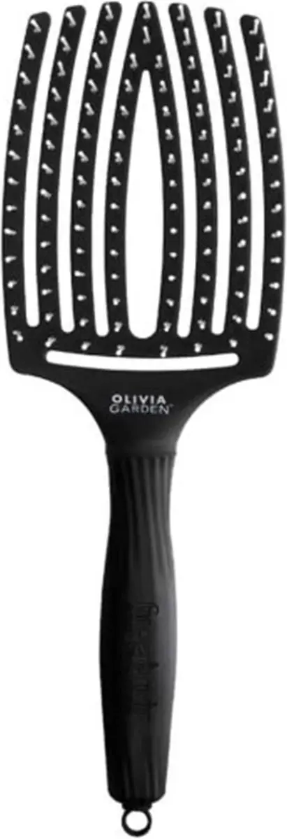 Olivia Garden Fingerbrush Ionic Borstel - Zwart