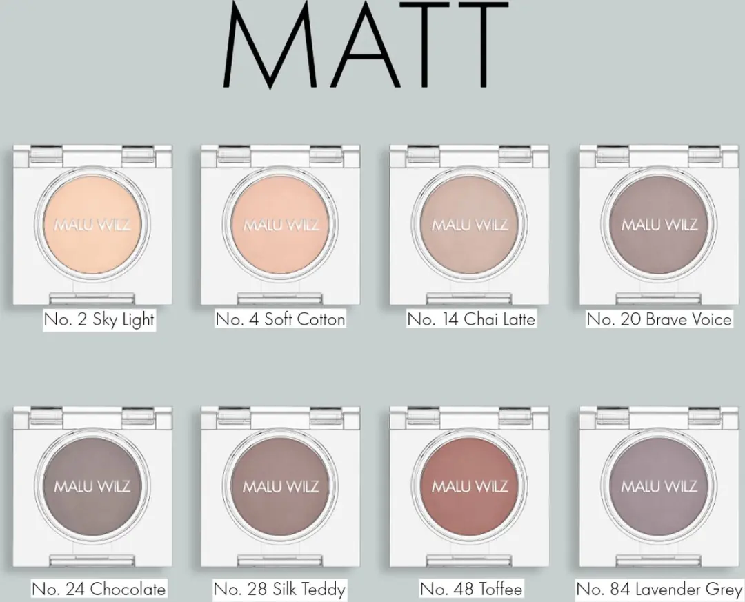Malu Wilz Velvet Oogschaduw Mat Lavendel Grijs 1,5g