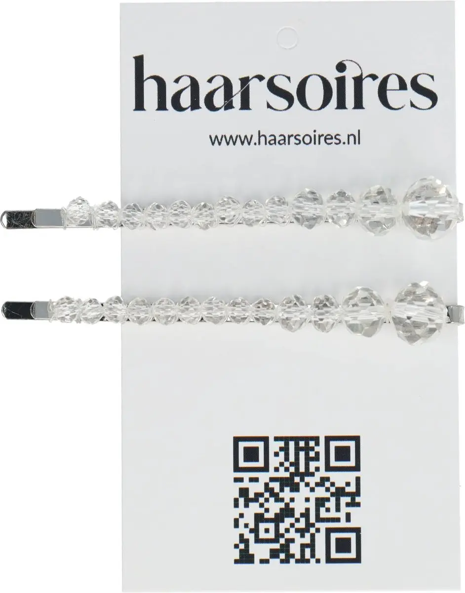 Haarsoires Schuifspeldjes 7cm - Transparant - 2 Stuks