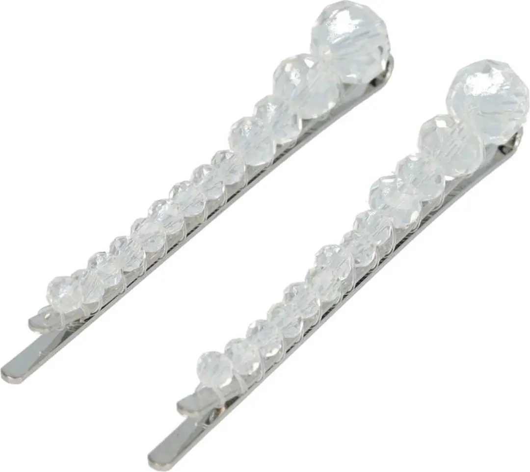 Haarsoires Schuifspeldjes 7cm - Transparant - 2 Stuks