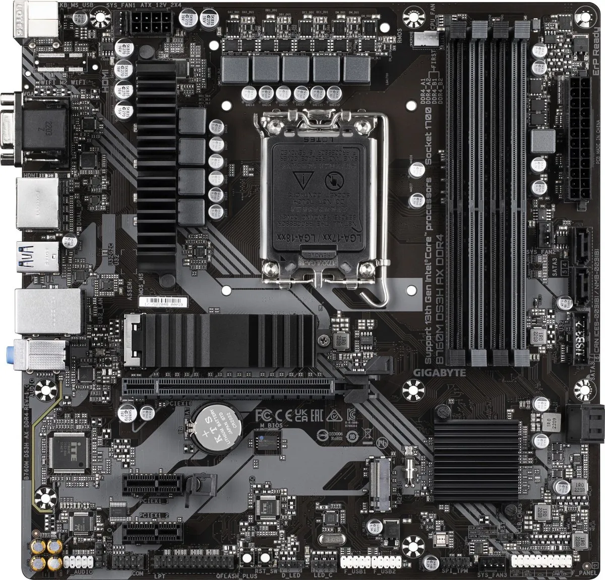 Gigabyte B760M DS3H DDR4 Moederbord - Micro ATX