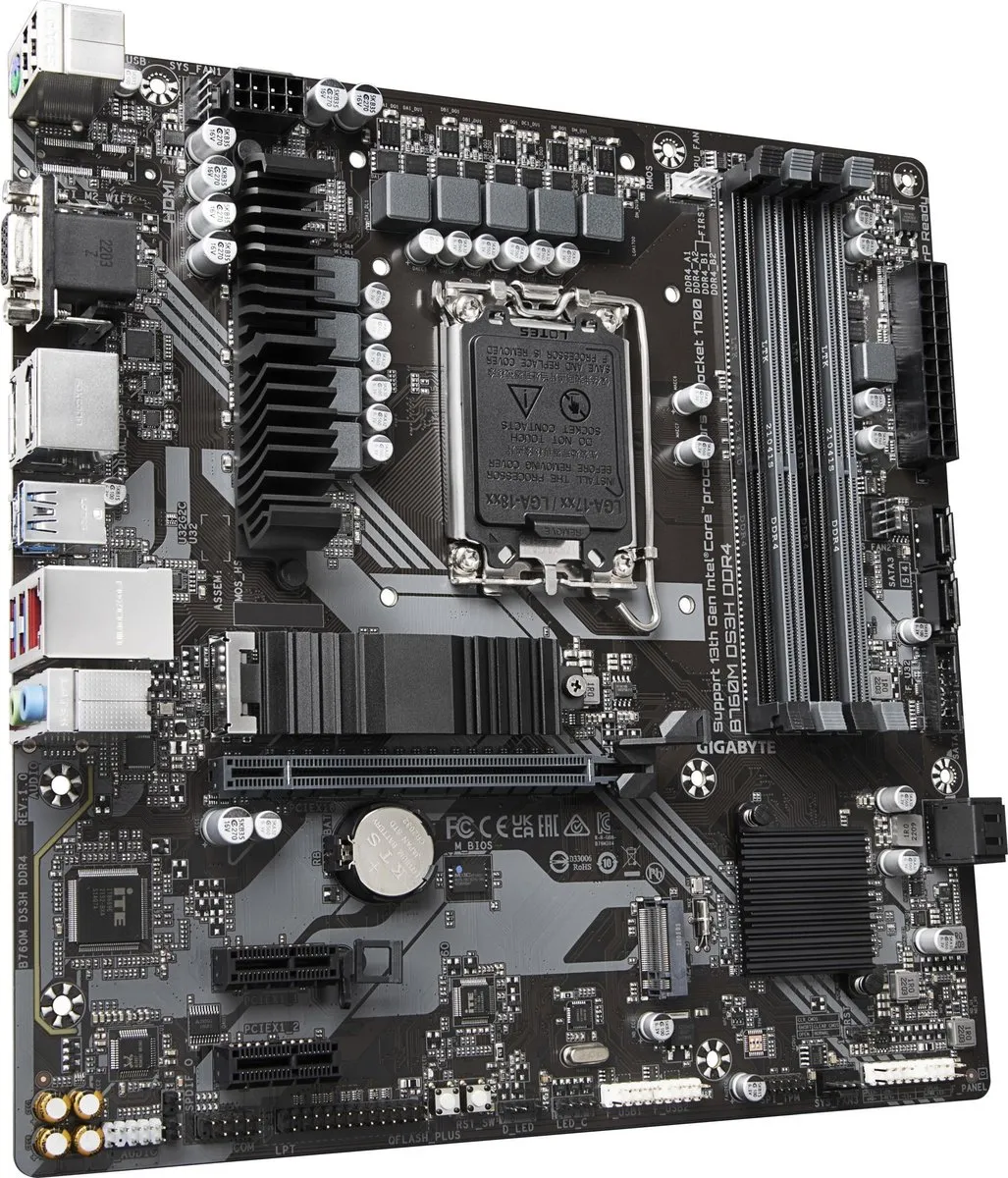 Gigabyte B760M DS3H DDR4 Moederbord - Micro ATX
