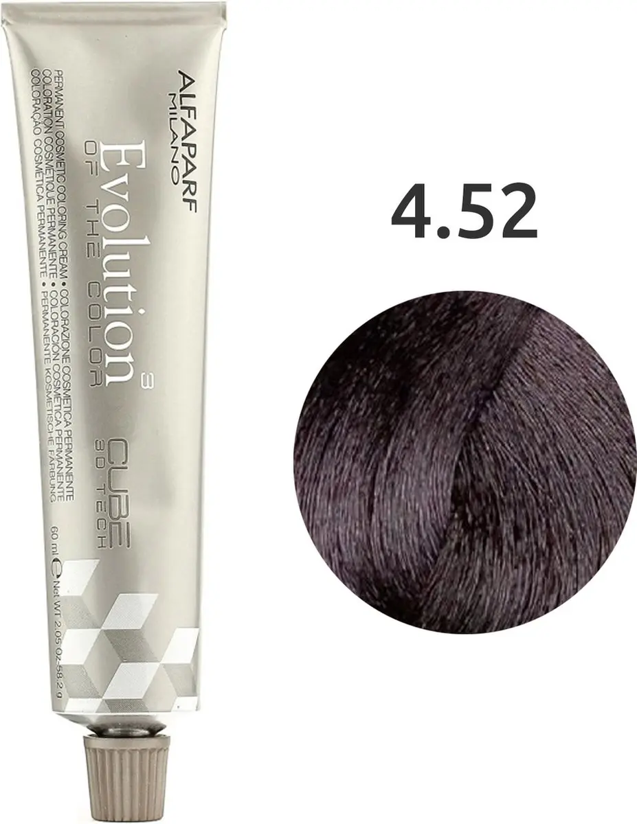 ALFAPARF Milano Nº 4,52 Permanente Haarkleur 60ml - Zwart