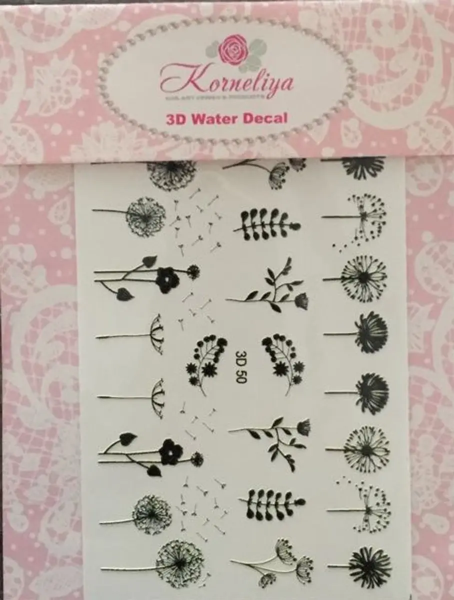 Korneliya 3D Waterdecal 050 Black