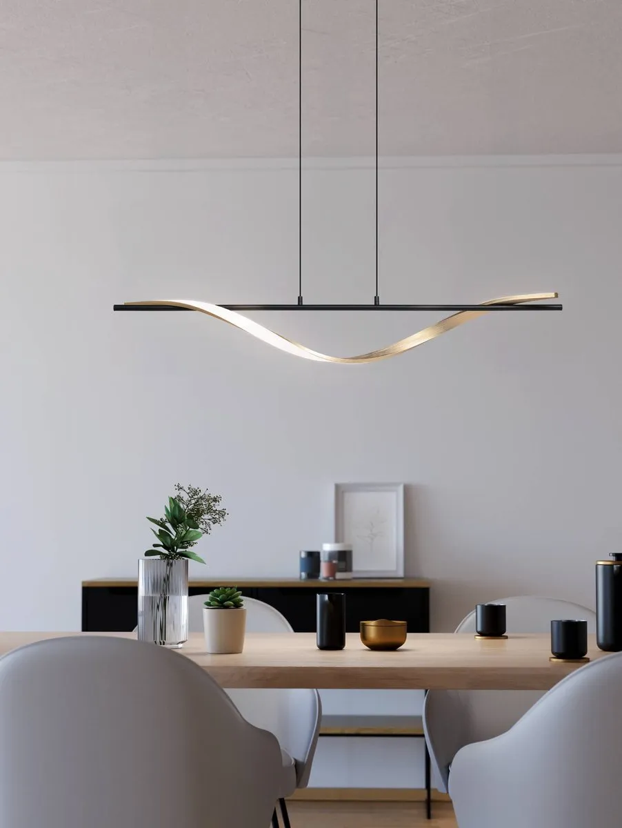 Eglo Conaprato Hanglamp - 1 Lichtpunt - Zwart/Goud/Wit
