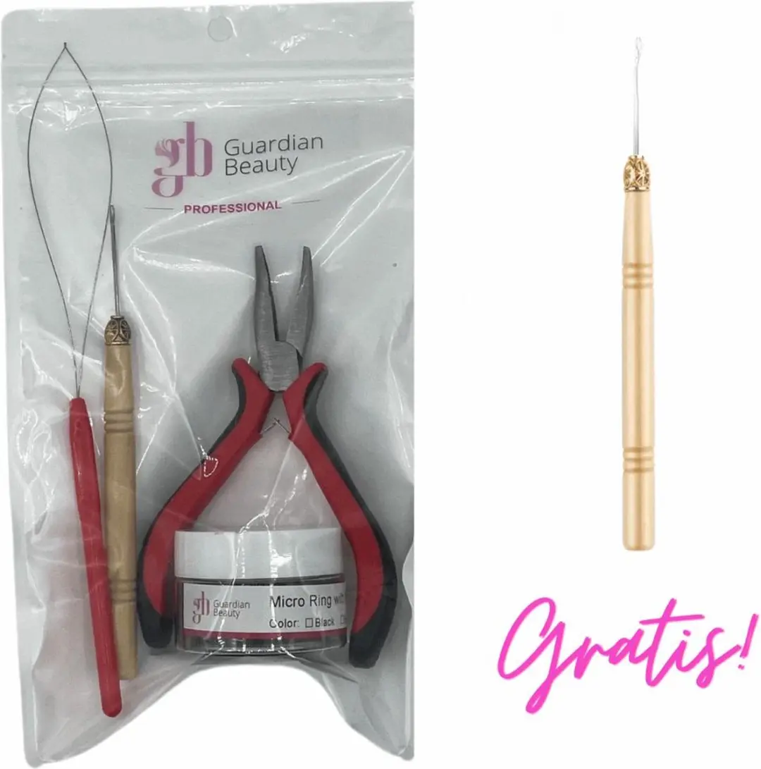 Guardian Beauty Microringen Siliconenset 1000 Stuks - Zwart - afbeelding 6 van 6