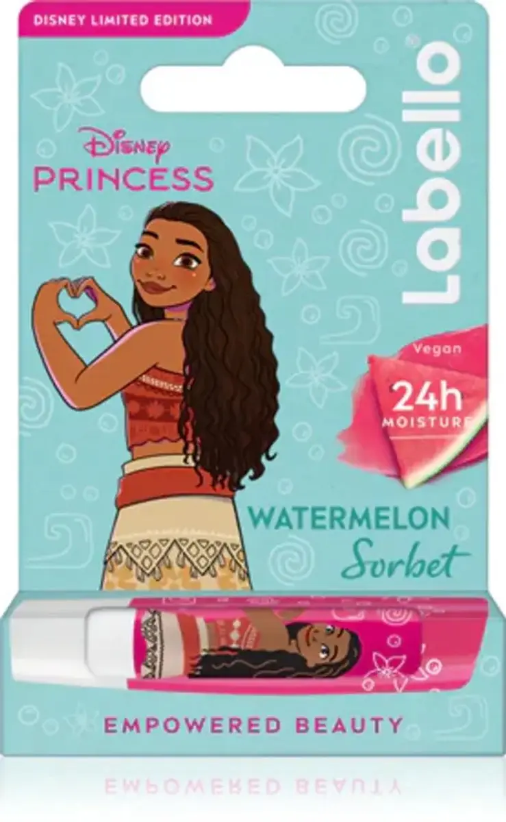 Labello Disney Princess Moana Lippenbalsem - Roze Watermeloensmaak 4,8 g