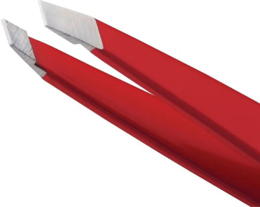 Tweezerman Studio Line Slant Signature Pincet - Rood