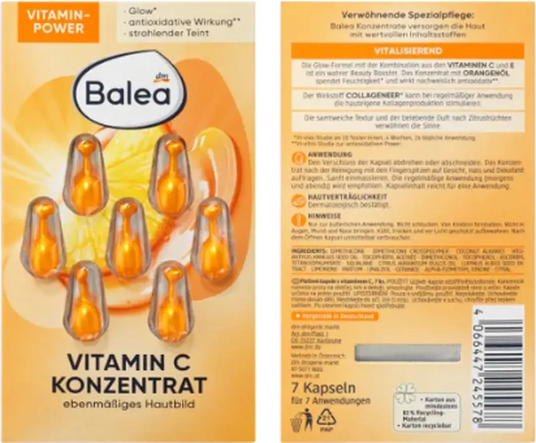 Balea Vitamine C Concentraat COMBI - 35g (5x7 Stuks)
