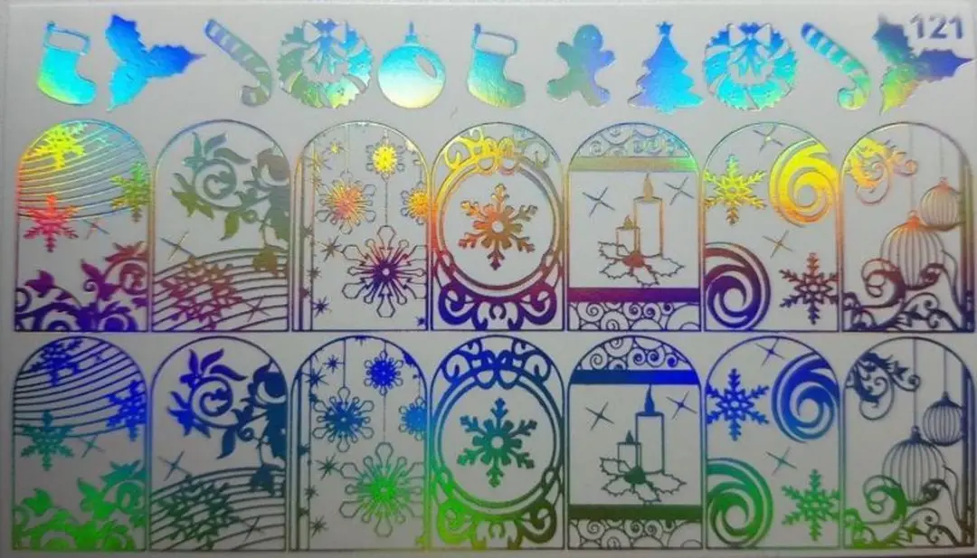 Korneliya Folie Decal 121 Holografisch Zilver