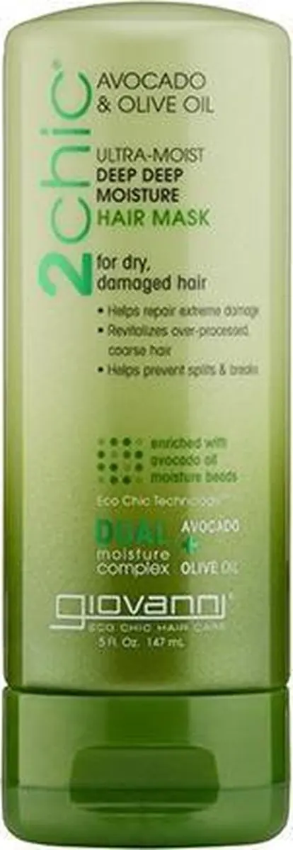 Giovanni Cosmetics 2chic Ultra-Moist Mask Avocado & Olijfolie 147ml