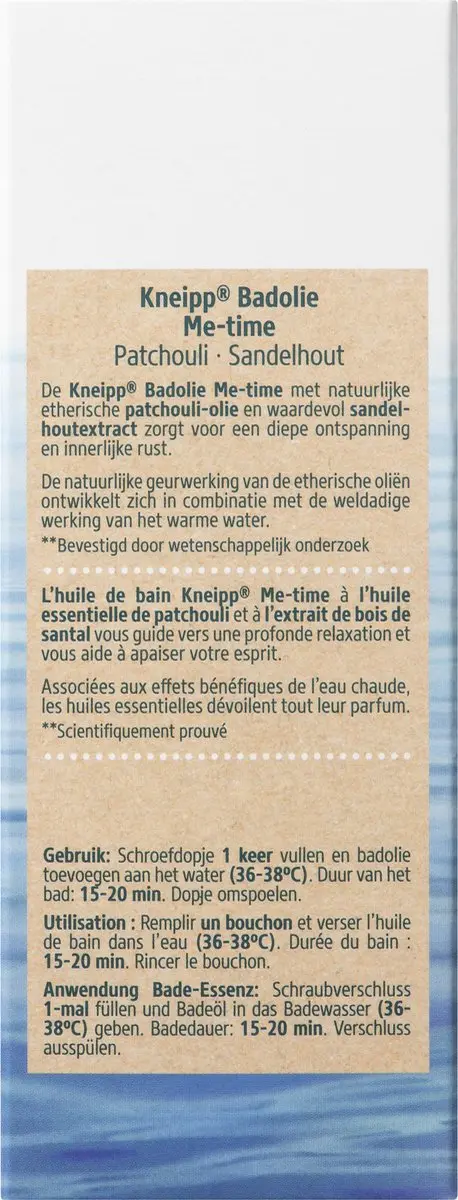 Kneipp Me-Time Badolie Patchouli & Sandelhout 100ml
