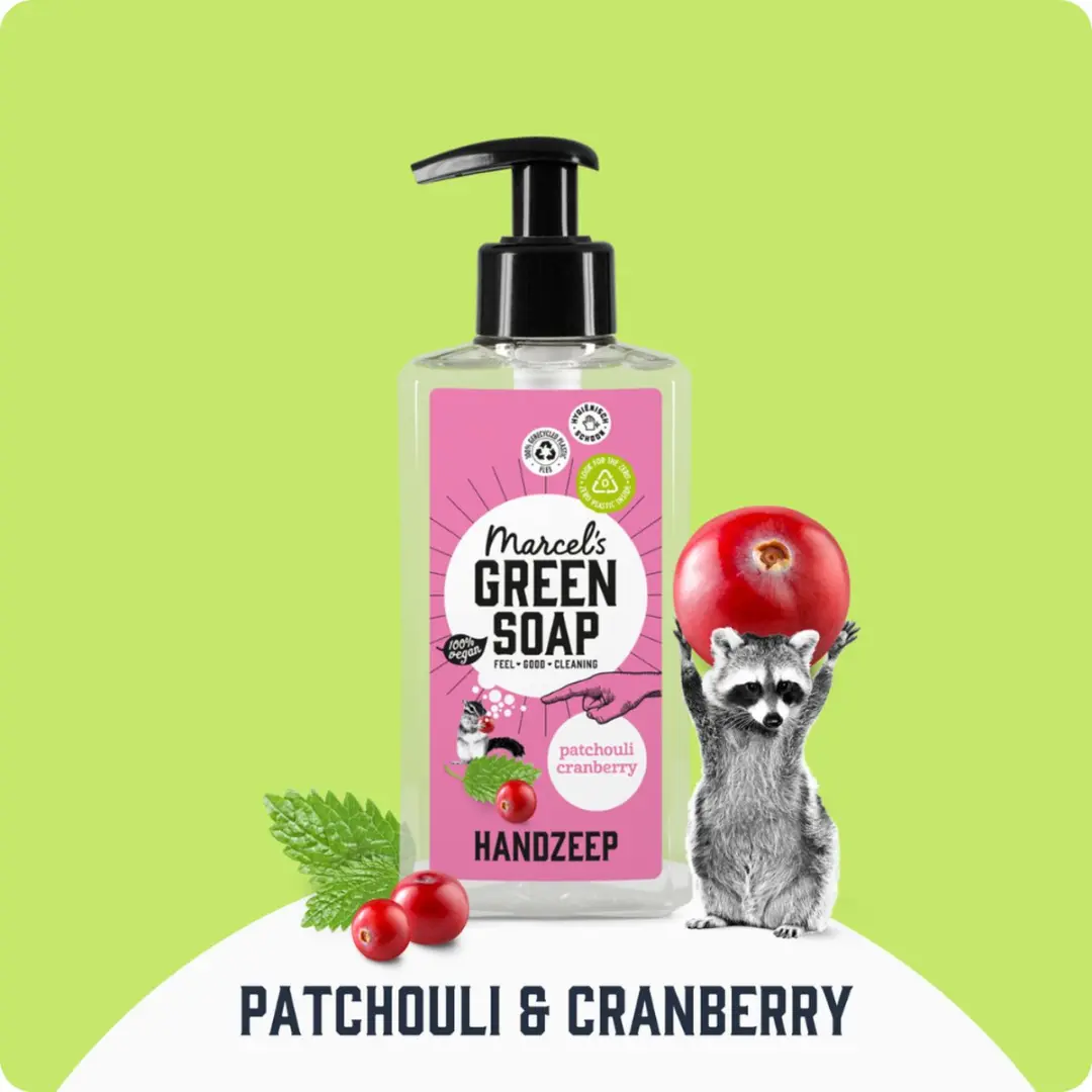 Marcel's Green Soap Handzeep Patchouli & Cranberry 500ml - 6 Stuks