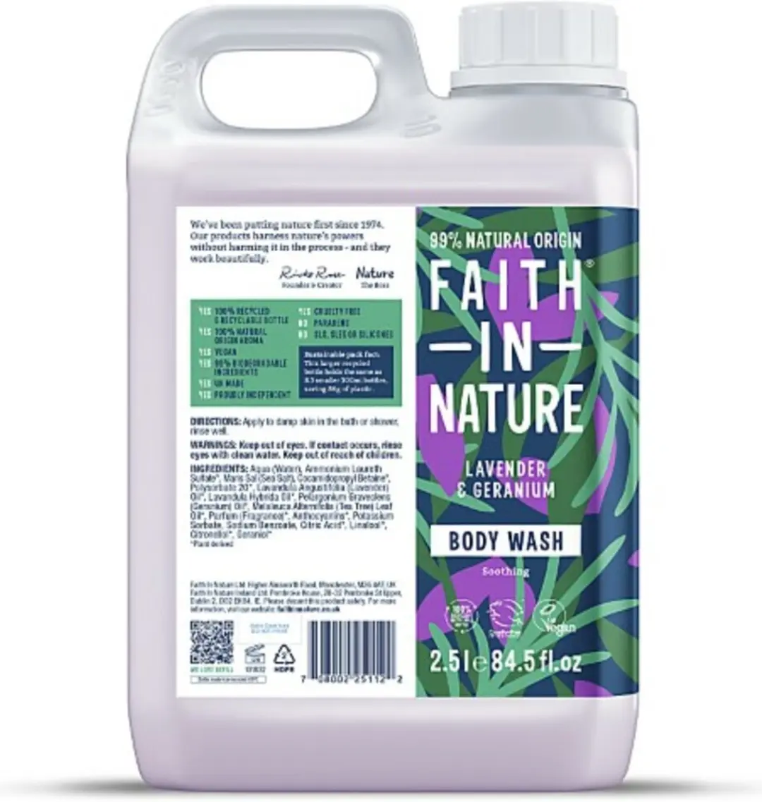 Faith In Nature Lavendel & Geranium Bad- en Douchegel 5L