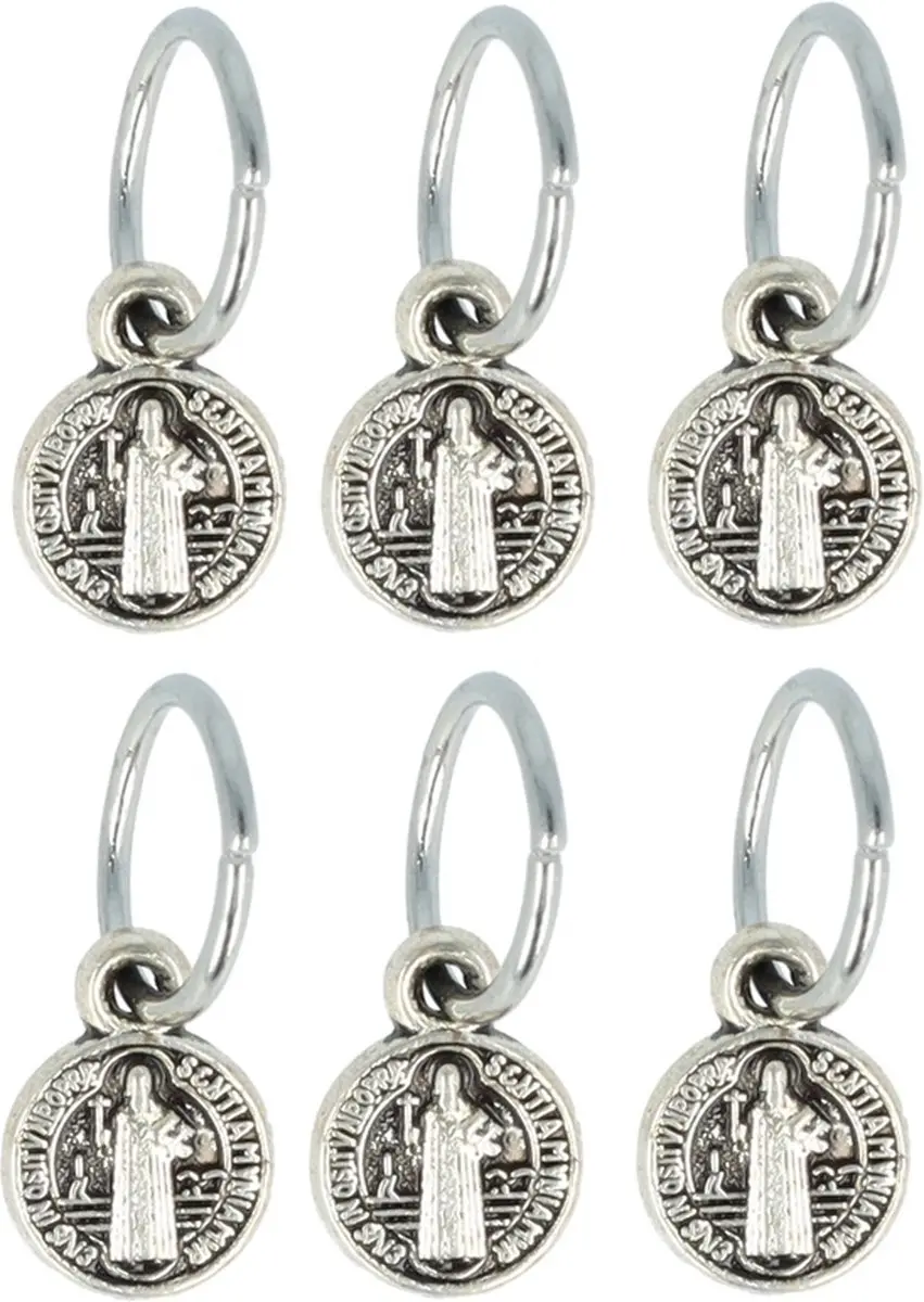 Haarsoires Haarspeld Haarringen 1cm - Zilver - Set van 6