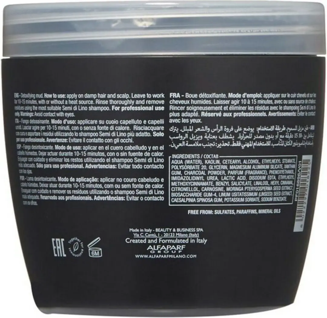 ALFAPARF Milano Mask Semi Di Lino Sublime Detoxifying Mud 500ml