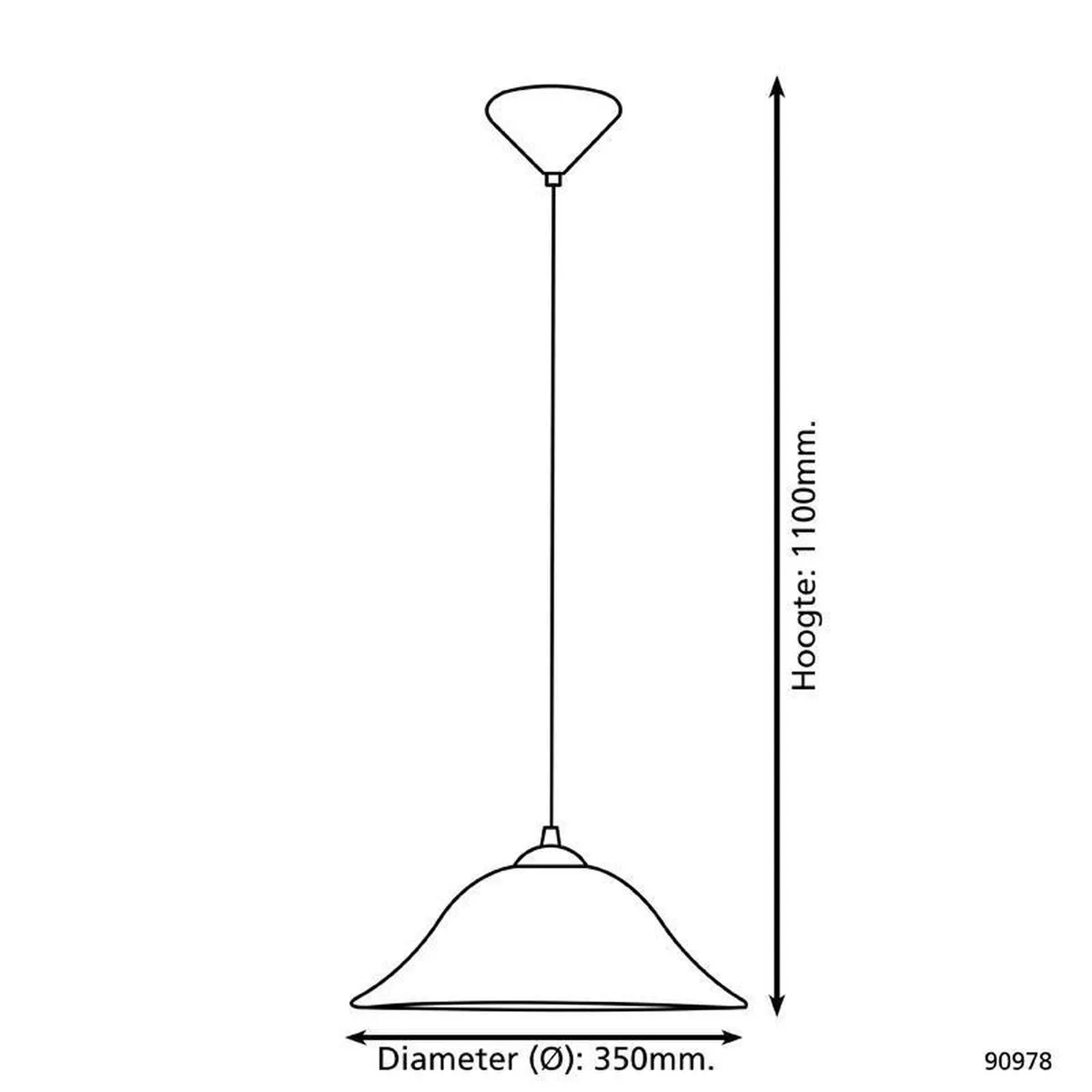 Eglo Albany Hanglamp - 1 Lichtpunt - Wit - afbeelding 6 van 6