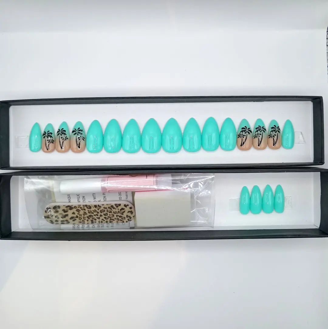 SD Press on Nails No. 37 Beachball Plaknagels - Blauw - 20 Stuks - afbeelding 6 van 6