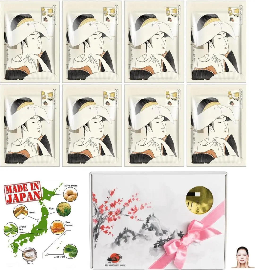 Mitomo Japan Hyaluron & Lithospermum Gezichtsmaskers