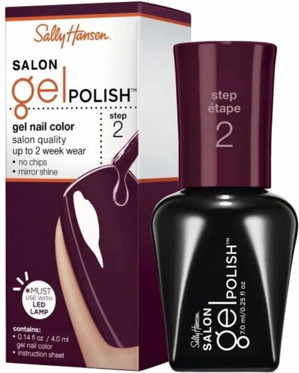Sally Hansen Salon Gel Polish 260 Pat On The Black - 7ml