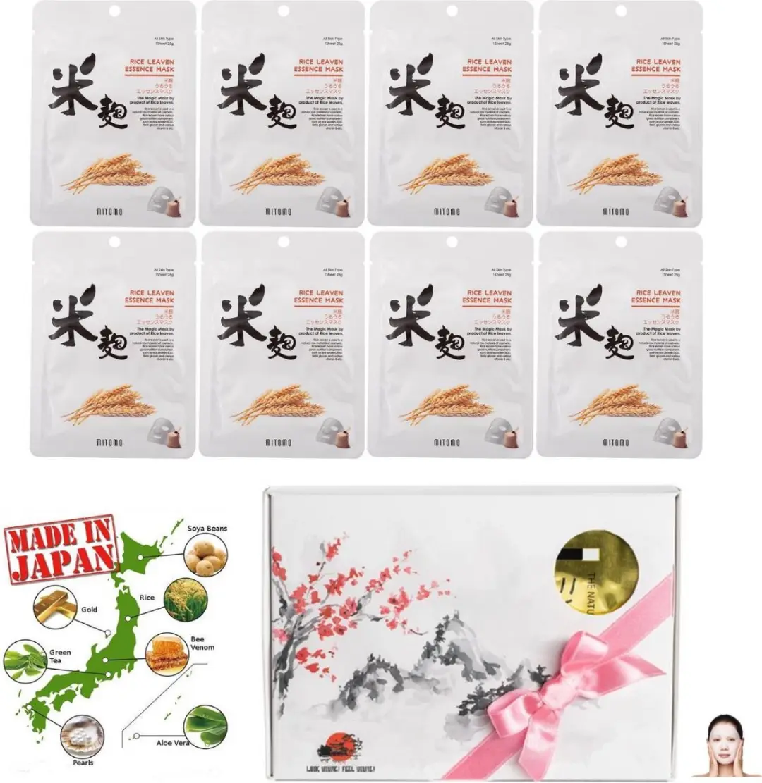 Mitomo Japan Rice Leaven Beauty Gezichtsmaskers