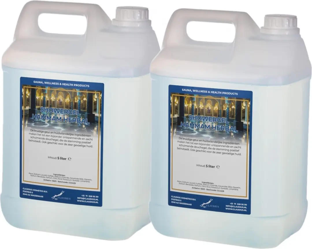 Splashbox Cosmetics Claudius Douchegel Hammam Herbal 5L
