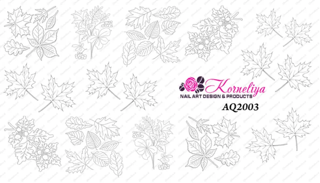 Korneliya Water Decal Nail Wrap AQ 2003
