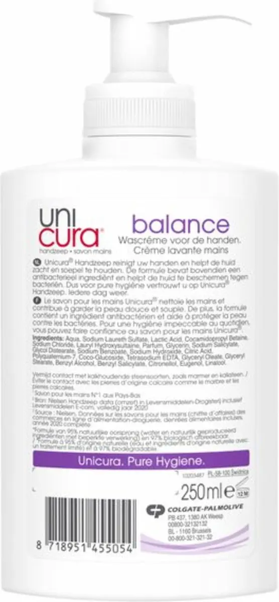 Unicura Antibacteriële Handzeep Balance 250ml - 6 Stuks