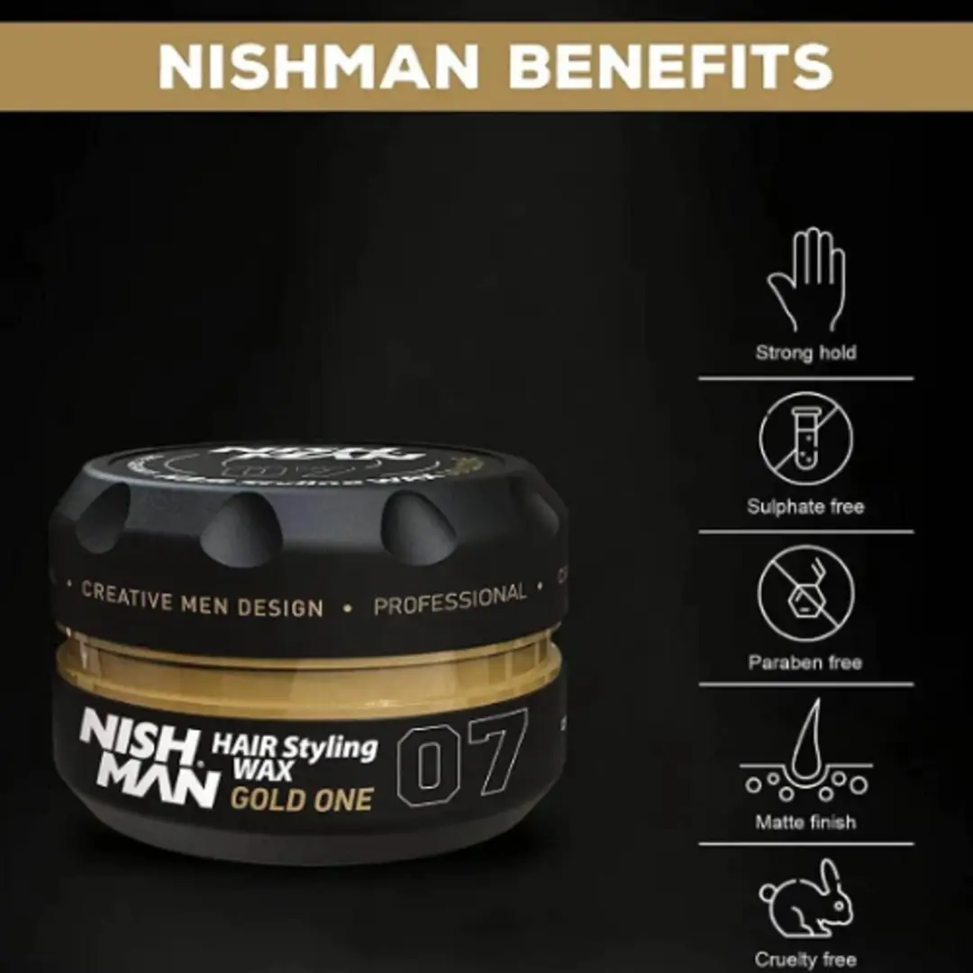 Nishman Hair Styling Wax 07 Gold One - 48 Stuks