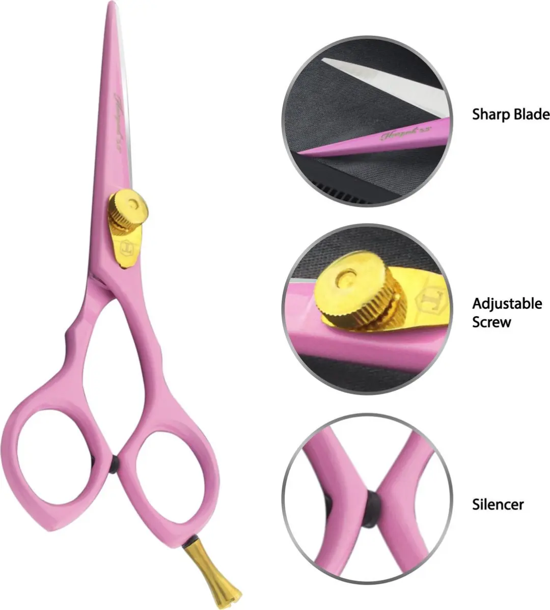 Haryali London Kappersschaar 5,5" - Roestvrijstaal - Pink
