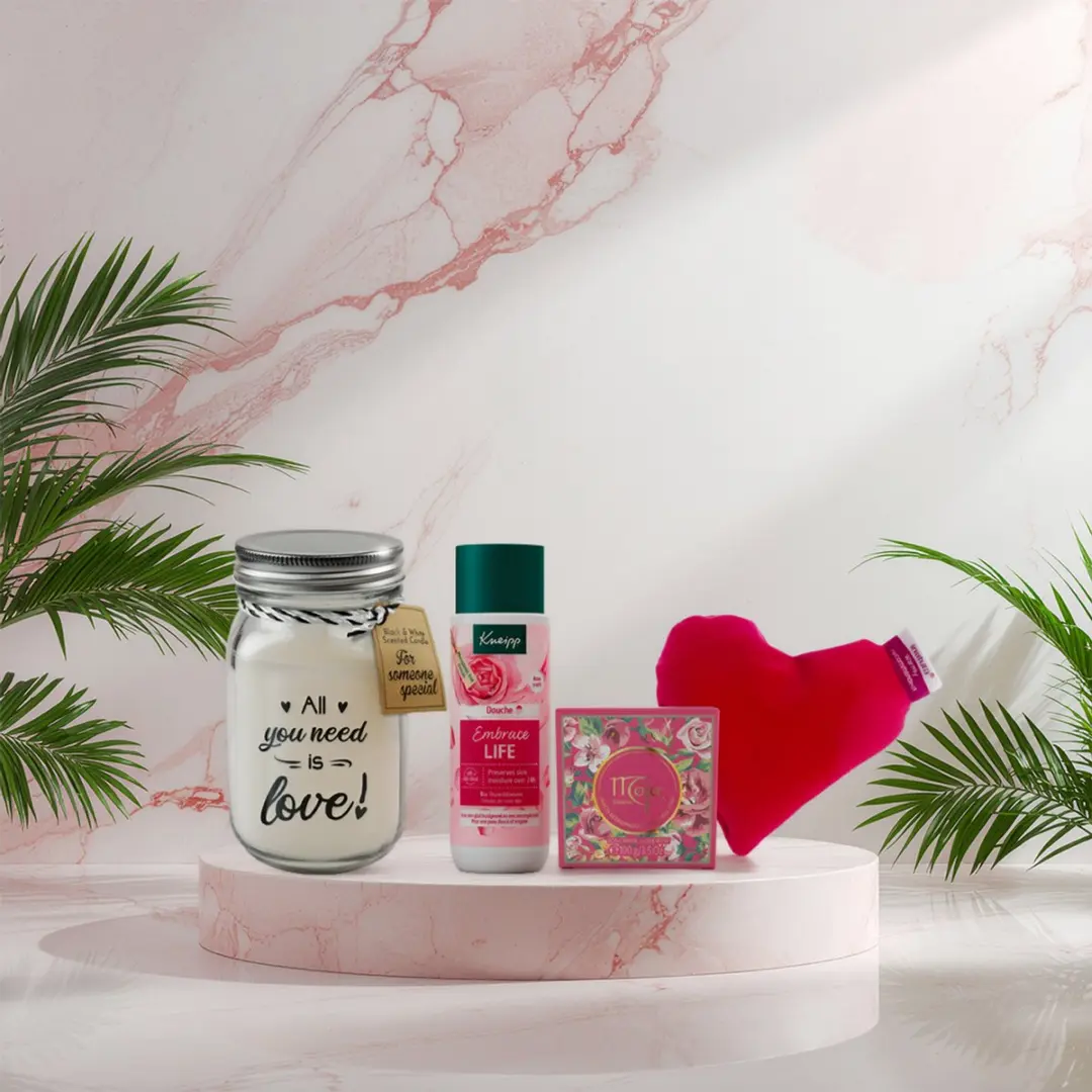 Kneipp Embrace Life & Maja Cadeauset - Douchegel 200ml, Zeep 100g, Kaars, Hartje