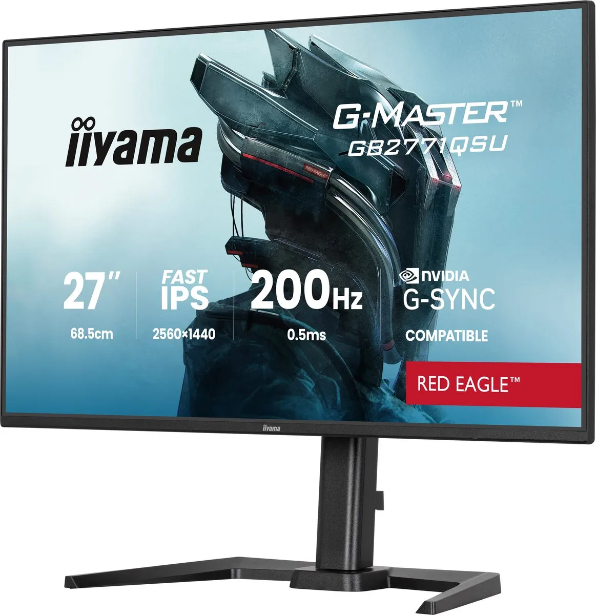 iiyama G-Master GB2771QSU-B1 Monitor 27" QHD IPS 200Hz G-Sync