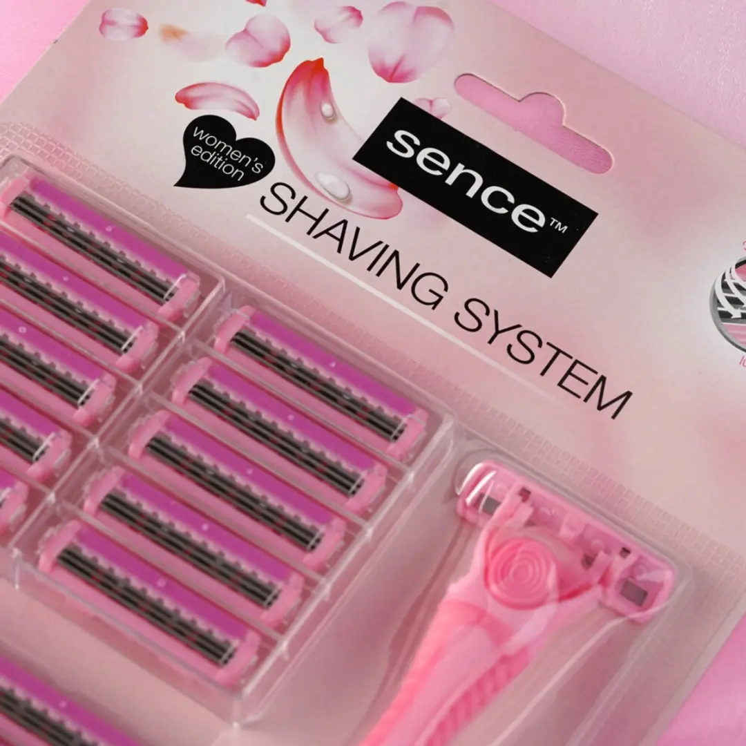 Sence Scheermesjes Triple Blades - 126 Stuks (6x21) Roze