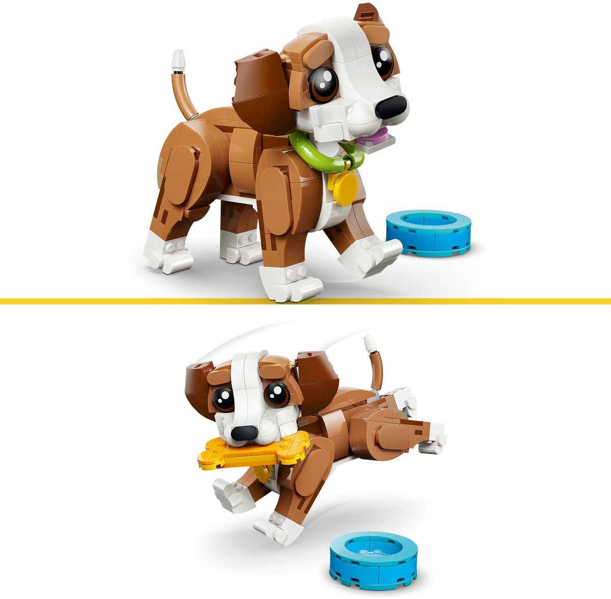 LEGO® Creator 3in1 Schattige dieren: Speelse Puppy - Dierenset - Bouw Om tot Eekhoorn of Eend - 31382