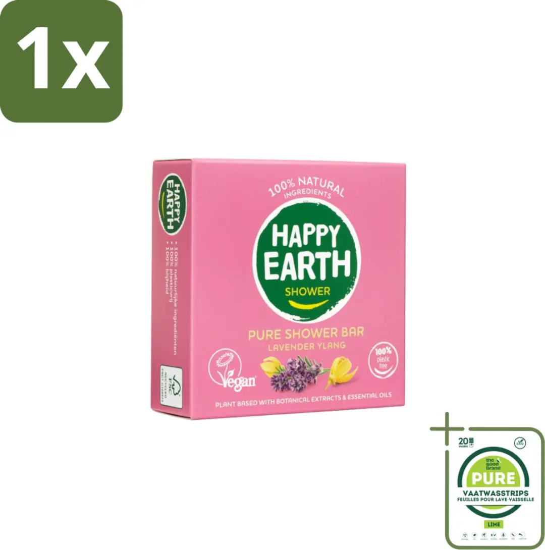 Happy Earth Shower Bar Lavender Ylang 90g