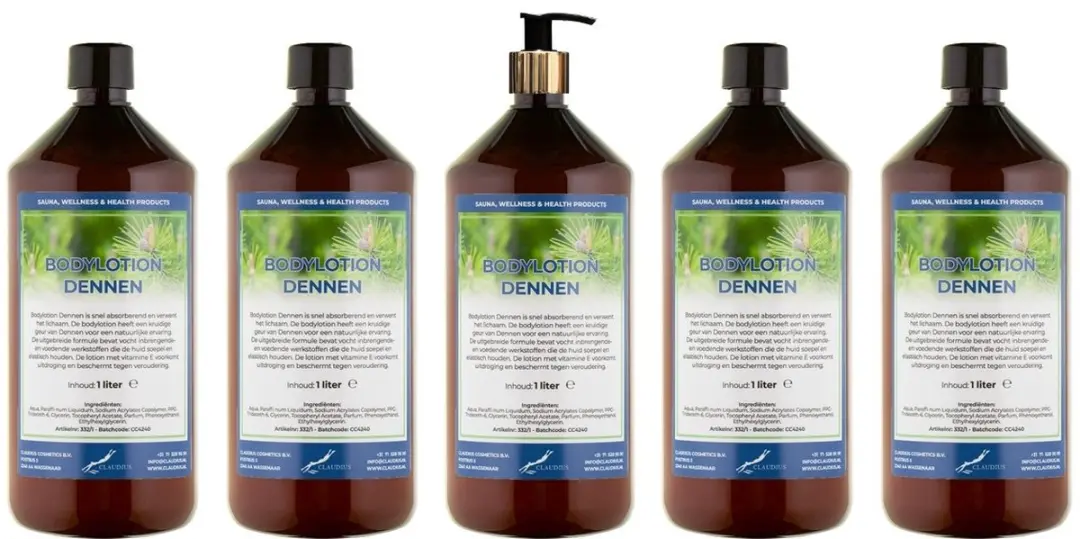 Splashbox Cosmetics Dennen Bodylotion 5L - 5 Stuks