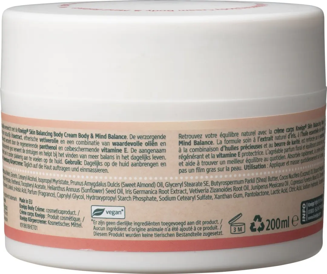 Kneipp Body & Mind Balance Crème Iris & Vetiver 200ml