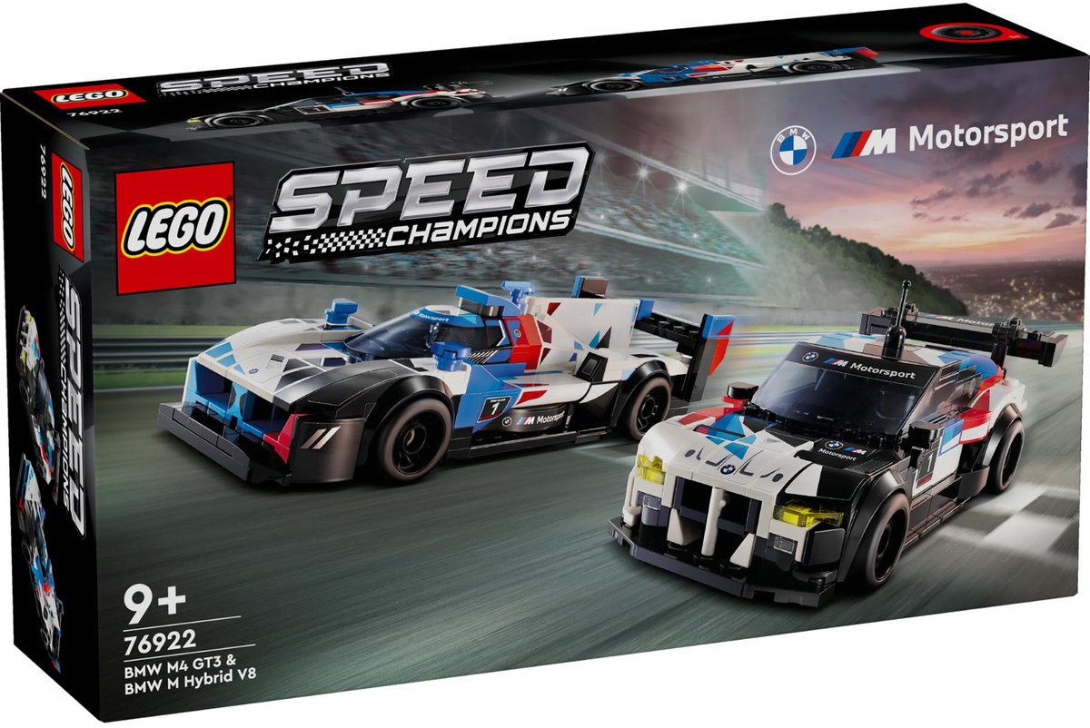 LEGO Speed Champions BMW M4 GT3 & BMW M Hybrid V8 racewagens - 76922