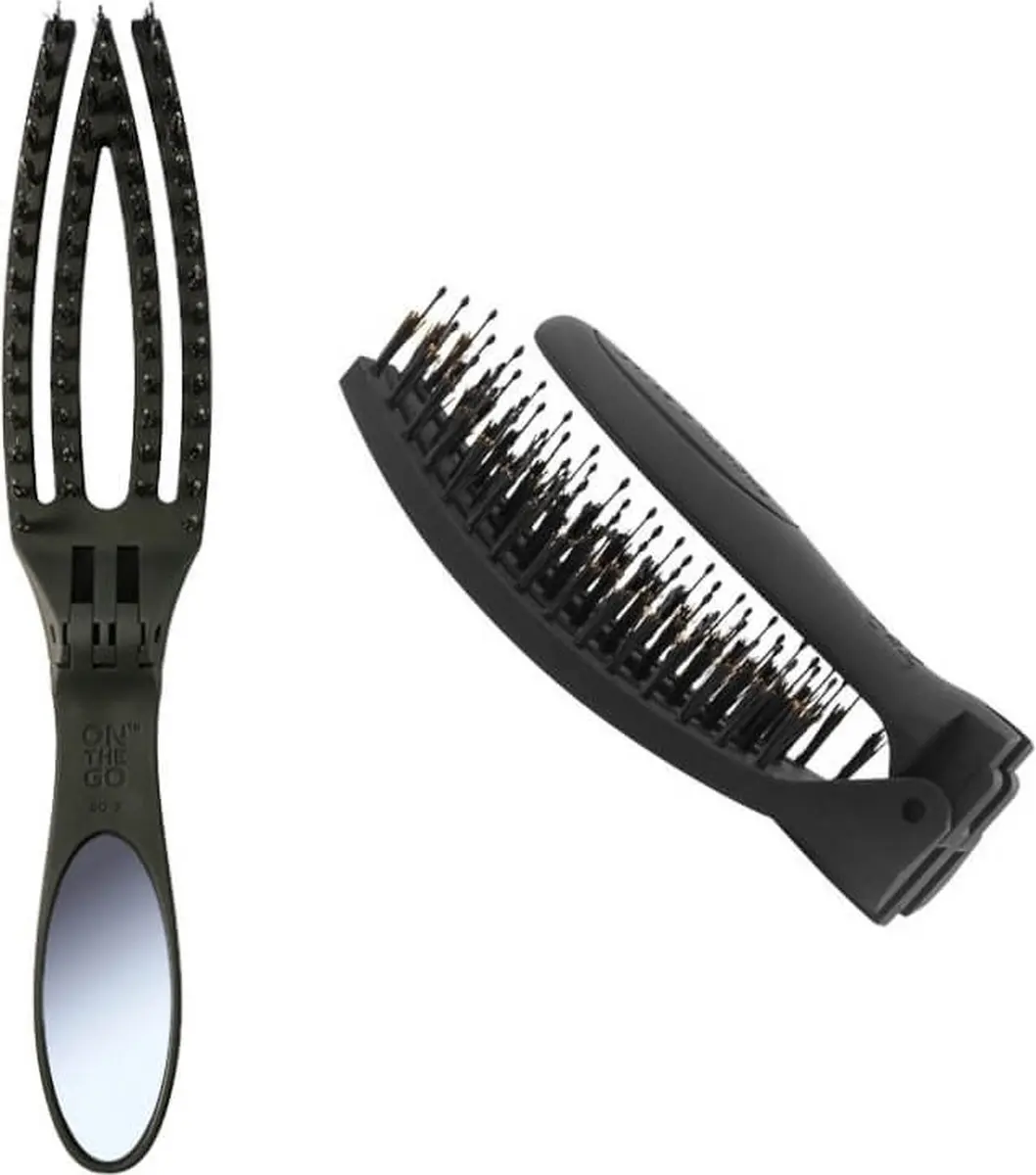 Olivia Garden Fingerbrush On The Go Smooth & Style - Zwart