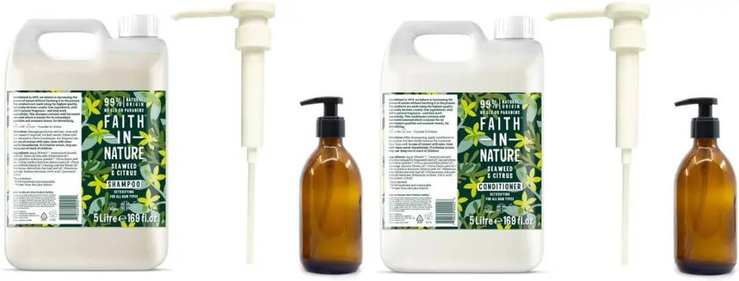 Faith In Nature Seaweed & Citrus Shampoo & Conditioner Refill 10L