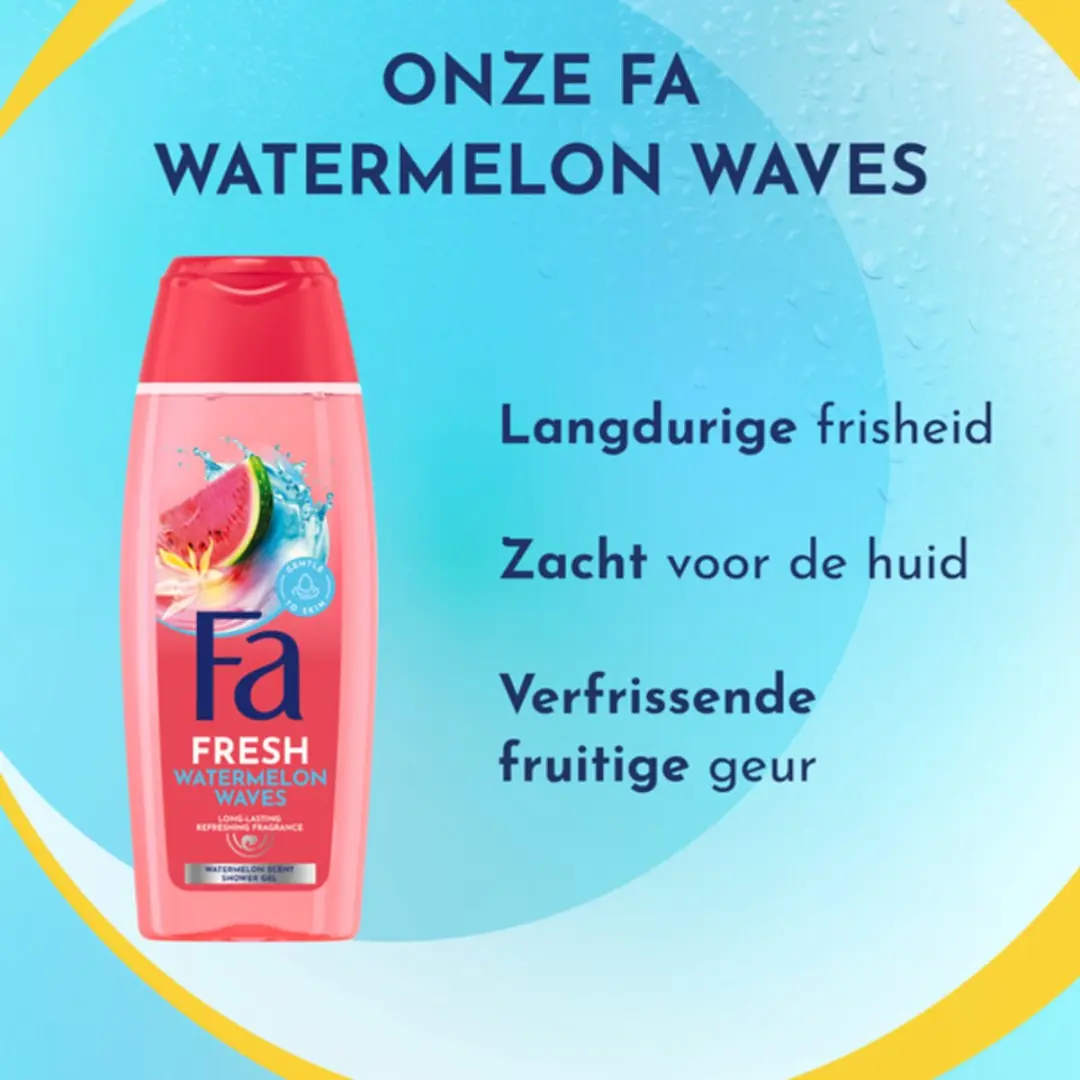 Fa Watermelon Waves Douchegel 250ml - 12 Stuks