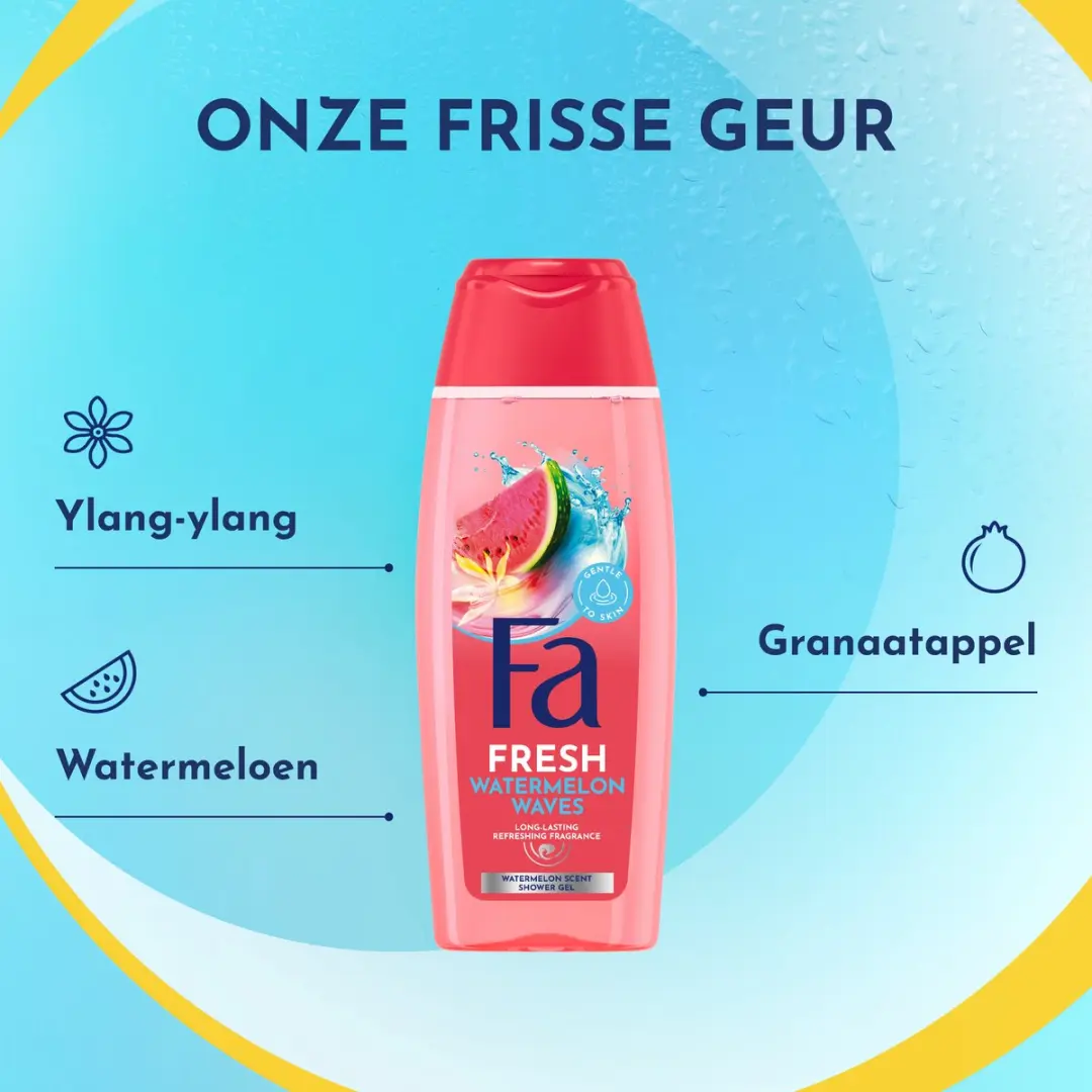 Fa Watermelon Waves Douchegel 250ml - 12 Stuks