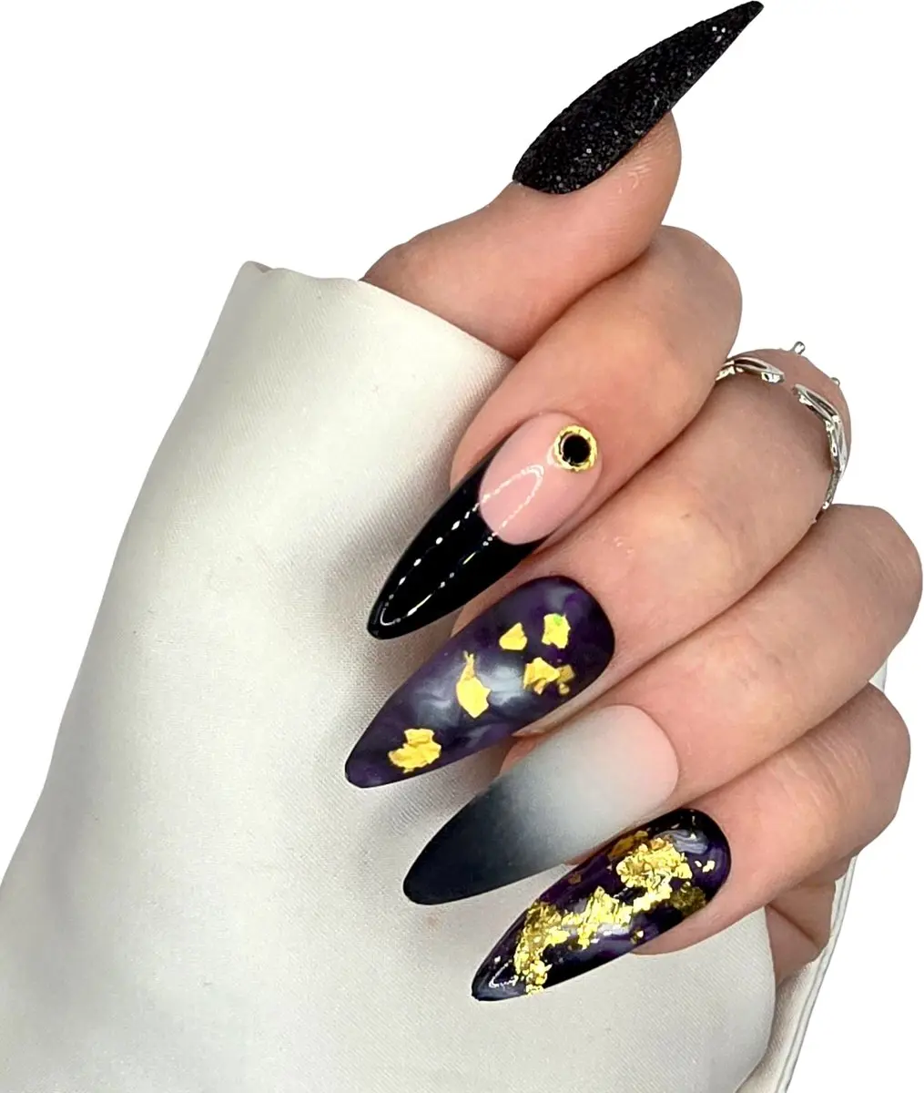 SD Press on Nails No. 117 Bewitched XL Stiletto