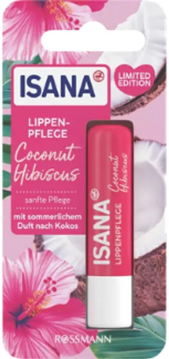Isana Lippenbalsem Coconut Hibiscus 4,8g