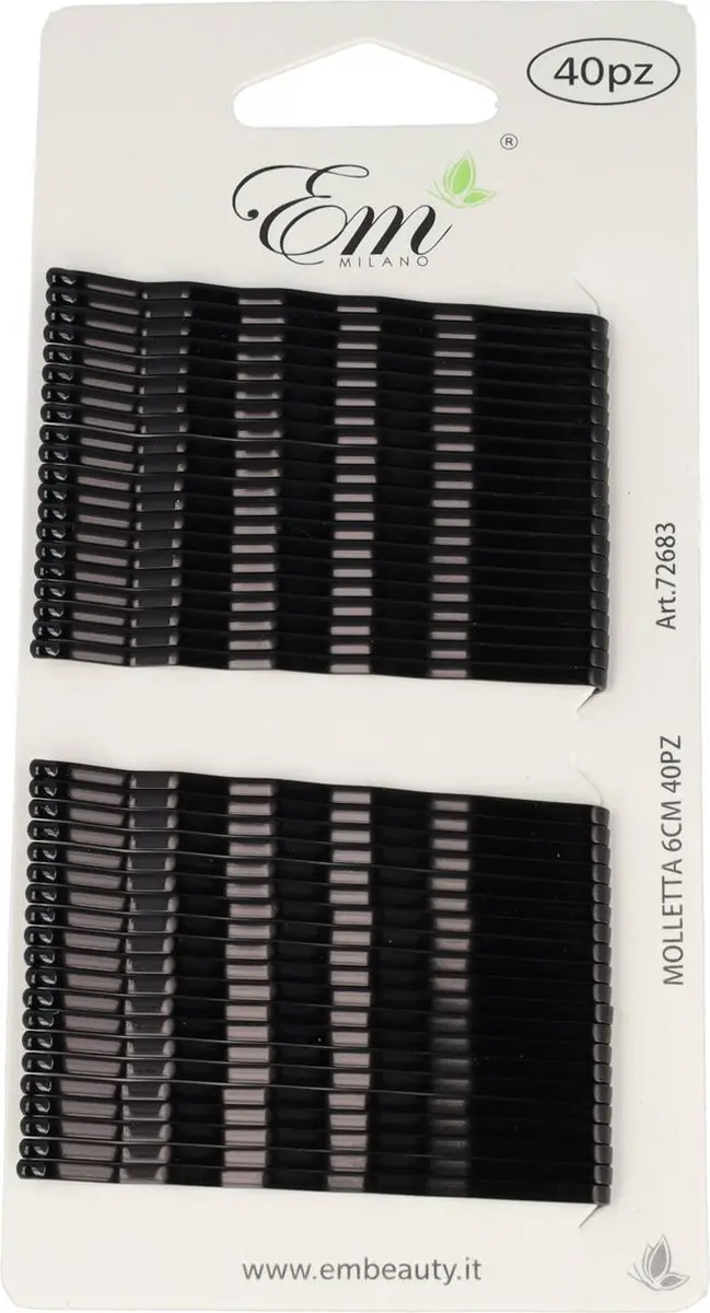 Haarsoires Schuifspeldjes 6cm - Zwart - 40 Stuks