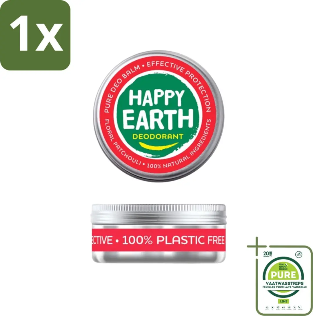 Happy Earth Deodorant Balm Floral Patchouli 45g