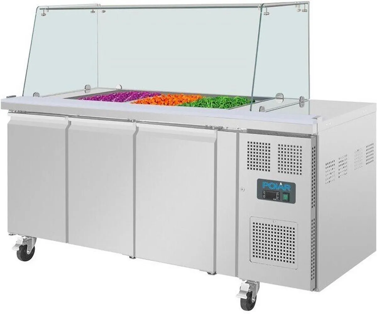 Polar U-Serie UA018 Driedeurs Saladette - Grijs